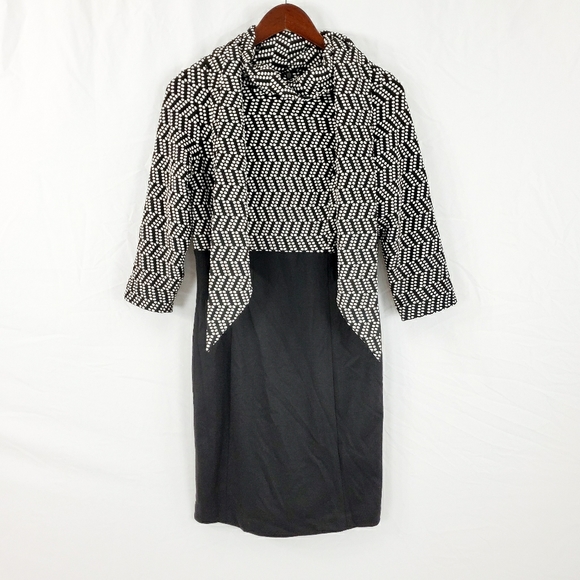 B Michael America Black and White Sheath Dress 10 - Picture 2 of 8